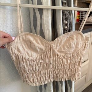 Zara Beige Textured Top